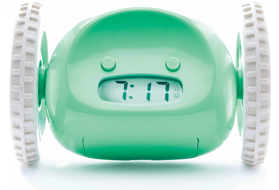 Rolling alarm clock