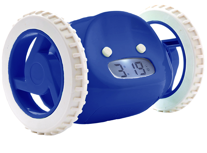 Rolling alarm clock