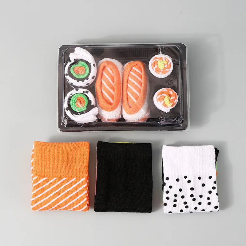 3 Pairs Unique Sushi Socks