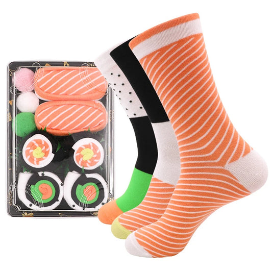 3 Pairs Unique Sushi Socks