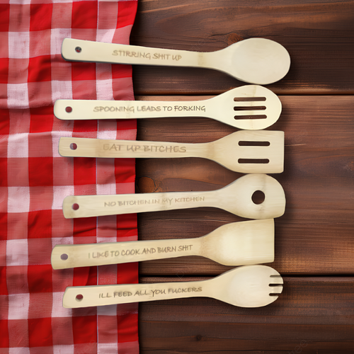 Funny Wooden Spoon Set