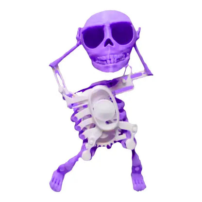 3D Dancing Skeleton Spooky Dancing Posable Skeleton Cartoon Animal Mini Skull Figurine Educational Toy Children Christmas Gift