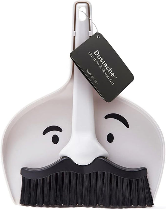 Moustache Dustpan and Brush Set