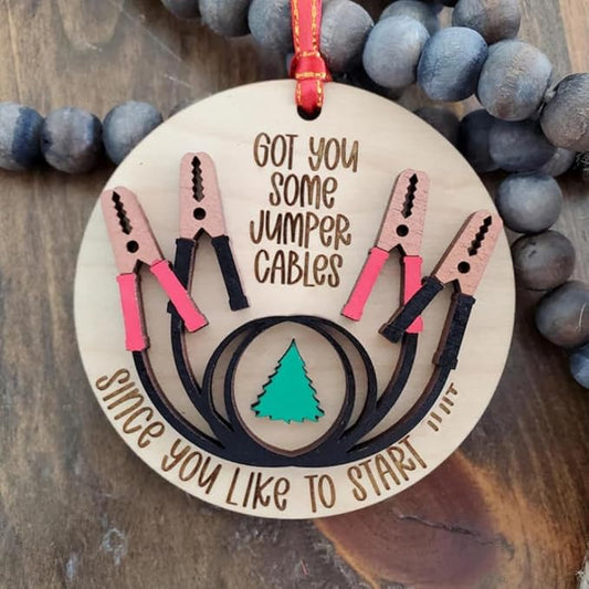 Got You Some Jumper Cables Christmas Ornament