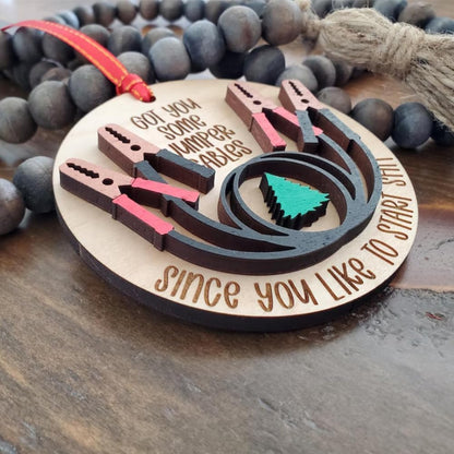 Got You Some Jumper Cables Christmas Ornament