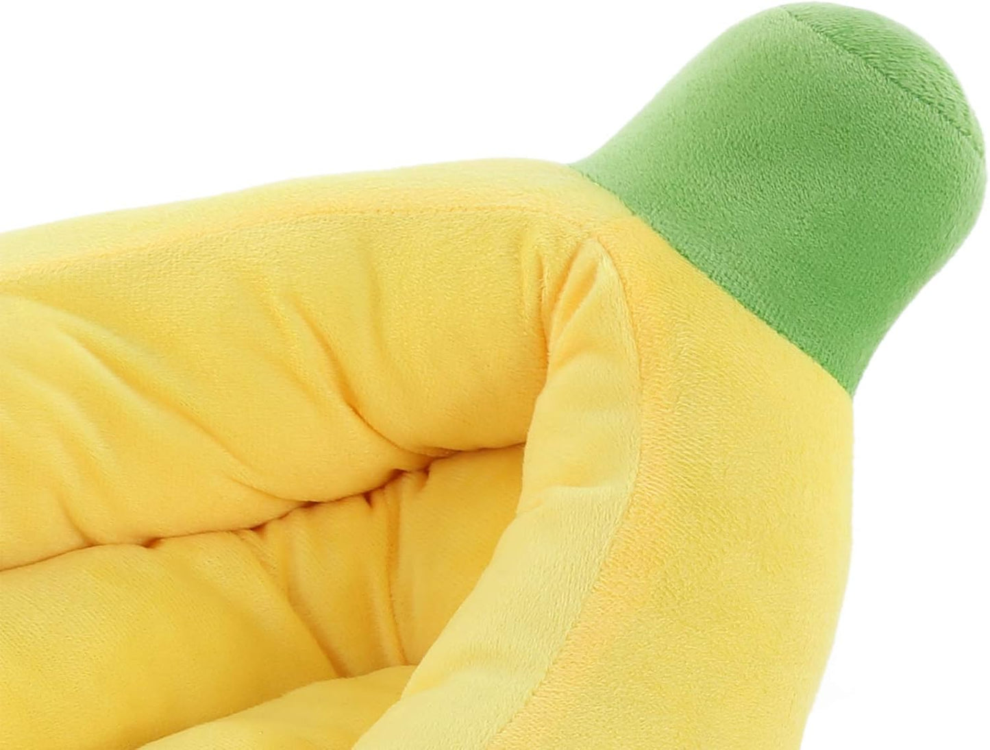 Pet Bed Banana Shape and Color w/Removable Cushion