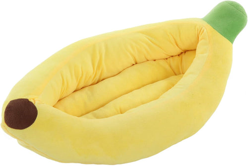 Pet Bed Banana Shape and Color w/Removable Cushion