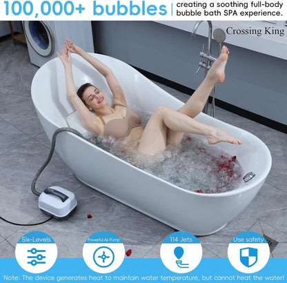 Bath Spa Massage Mat: Portable Bubble Bath Machine for Tub