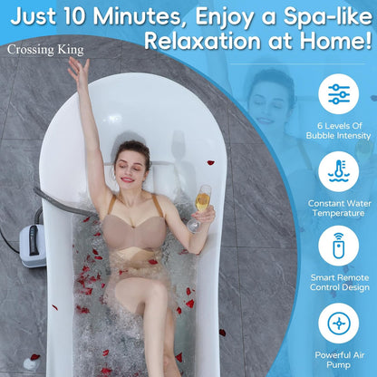 Bath Spa Massage Mat: Portable Bubble Bath Machine for Tub