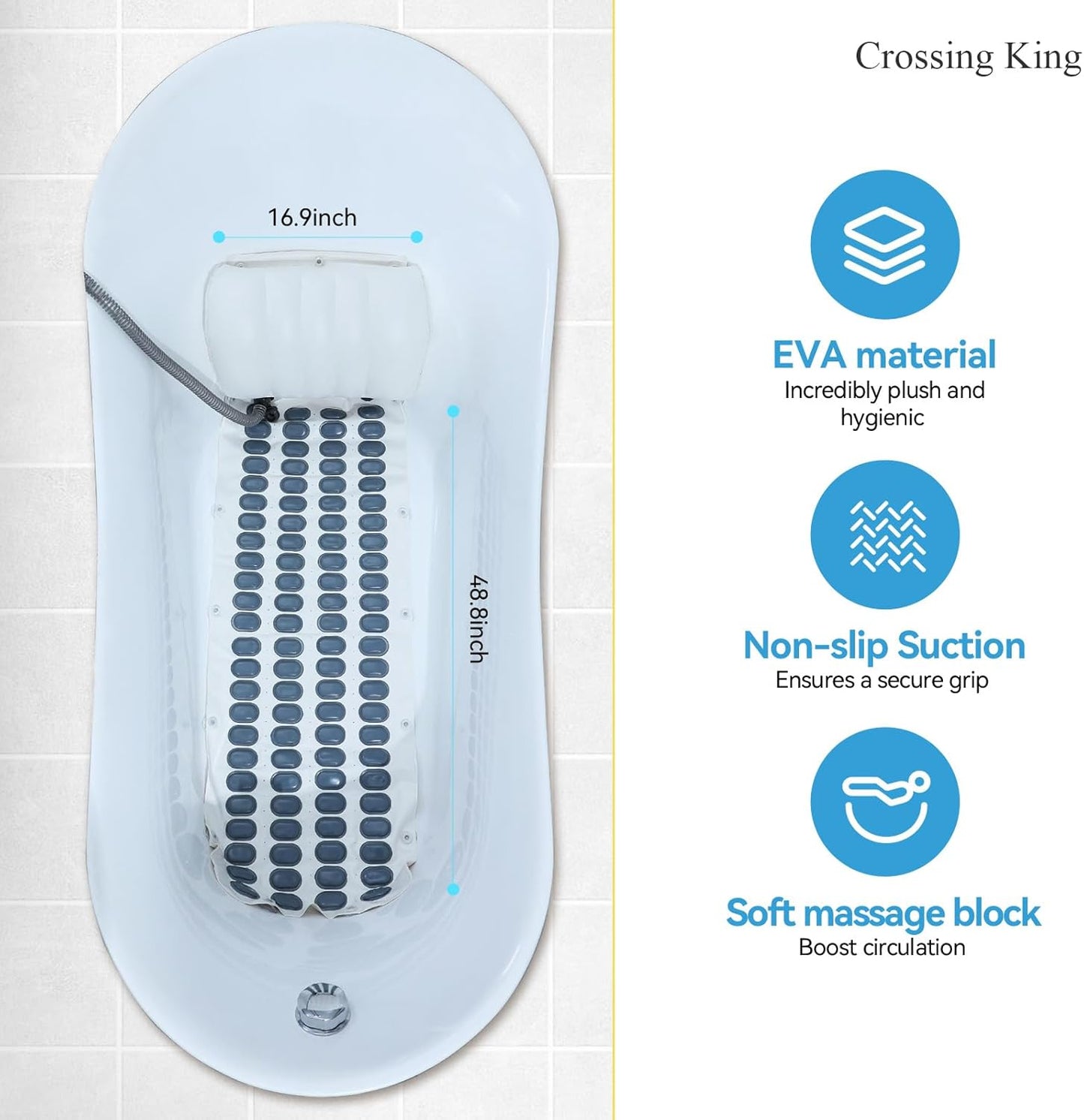 Bath Spa Massage Mat: Portable Bubble Bath Machine for Tub