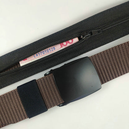 Belt w/ Hidden Zipper Pouch