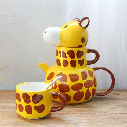 Giraffe Pot And Mug Set