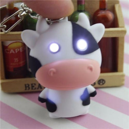 LED Light and Animal Keychain Pendant