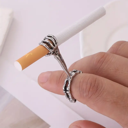 Hand Bone Cigarette Holder Ring