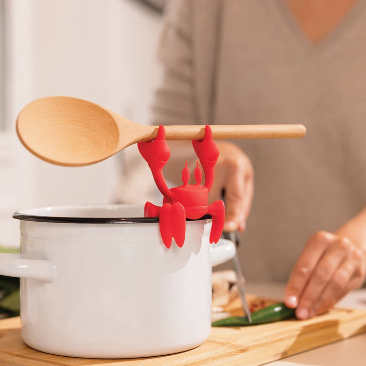 Red Crab Spoon Holder and Steam Releaser