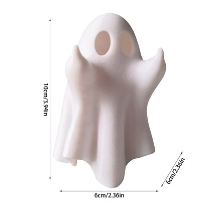 Ghost Figurine Light Up Ghost Vintage Decoration Resin Luminou Ghost Table Decor Middle Finger Ghost Statue Decor For Home Party