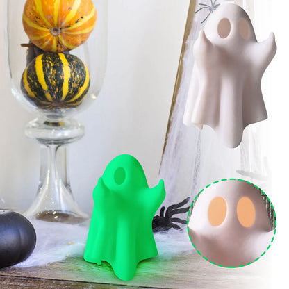Ghost Figurine Light Up Ghost Vintage Decoration Resin Luminou Ghost Table Decor Middle Finger Ghost Statue Decor For Home Party