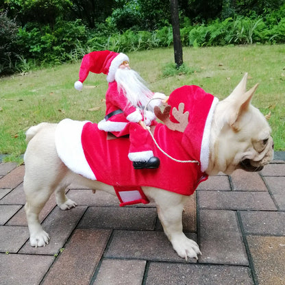 Paws and claus dog coat