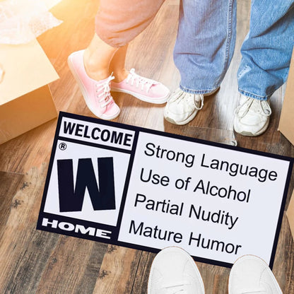 Mature Rating Welcome Doormat