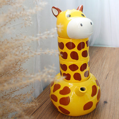 Giraffe Pot And Mug Set