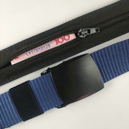 Belt w/ Hidden Zipper Pouch