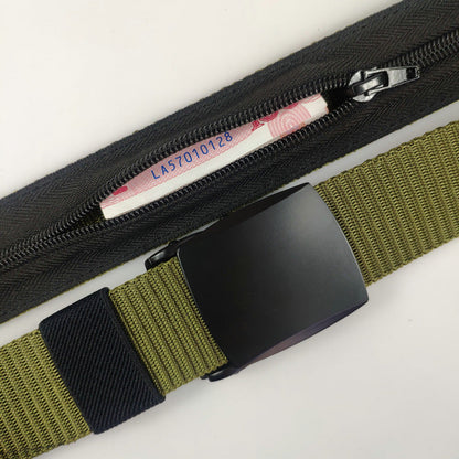 Belt w/ Hidden Zipper Pouch