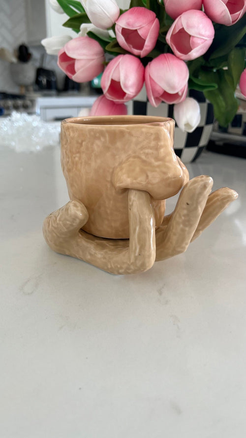 Nose Picker mug and plate set funny nose mug ring holder