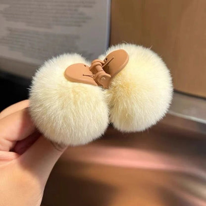 Fluffy Plush Hair Clips