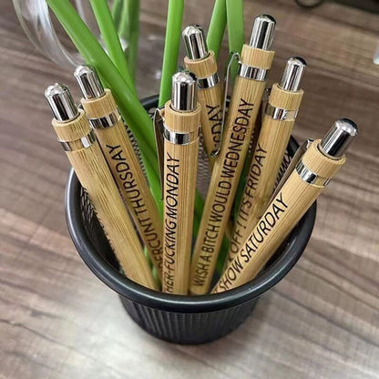 Sarcastic Weekly Mood Pens (Set Of 7)